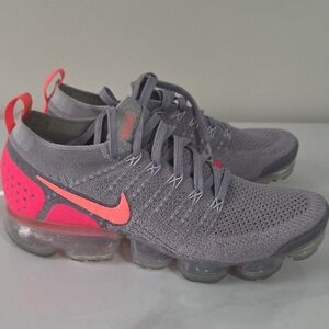 Nike Air VaporMax in Gray with Pink Highlights